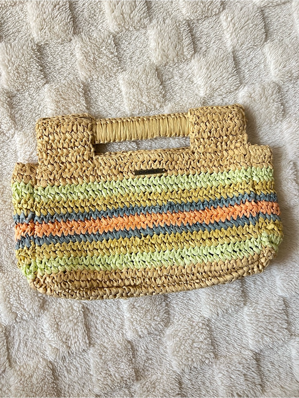 O’Neill Brandi Raffia Woven Straw Handbag